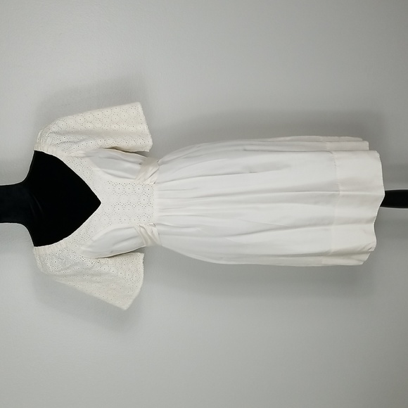 Banana Republic Ivory Silk Dress Size 6 - Picture 3 of 16